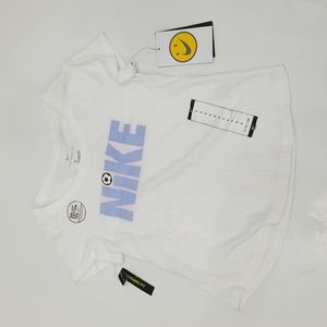 Nike Girls Dri-fit Cotton Short Sleeve Cotton Tee Shirt